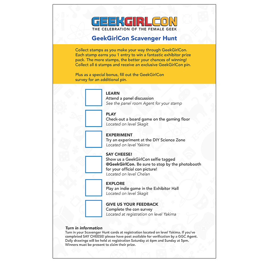 Scavenger Hunt Page Layout- Print Design